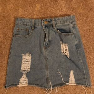 Light Jean Skirt